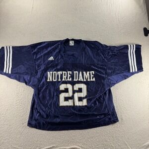 Notre Dame Fighting Irish VTG Adidas Football Jersey 22 Navy Blue Women's Medium